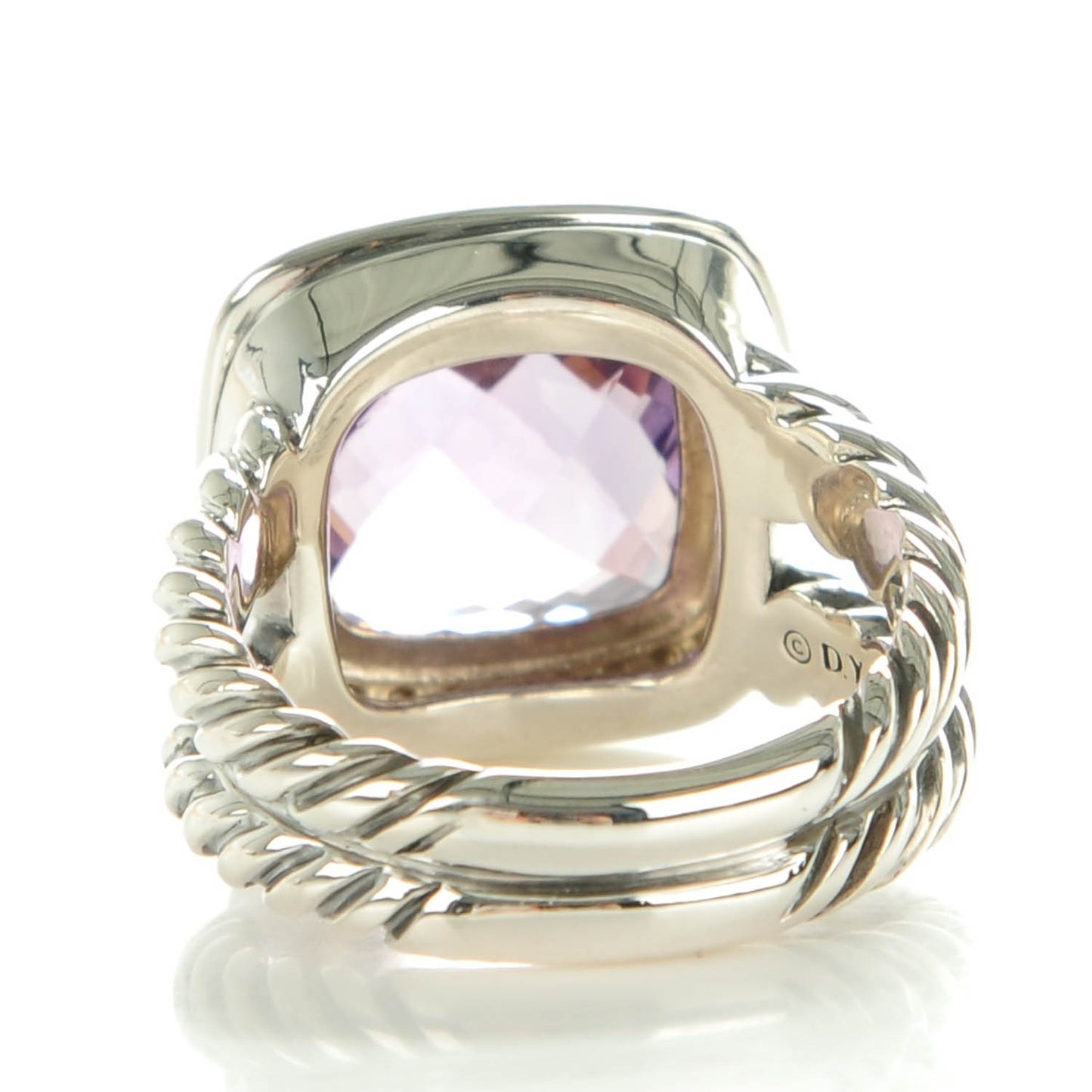Sterling Silver Diamond Amethyst 11mm Albion Ring 52 6