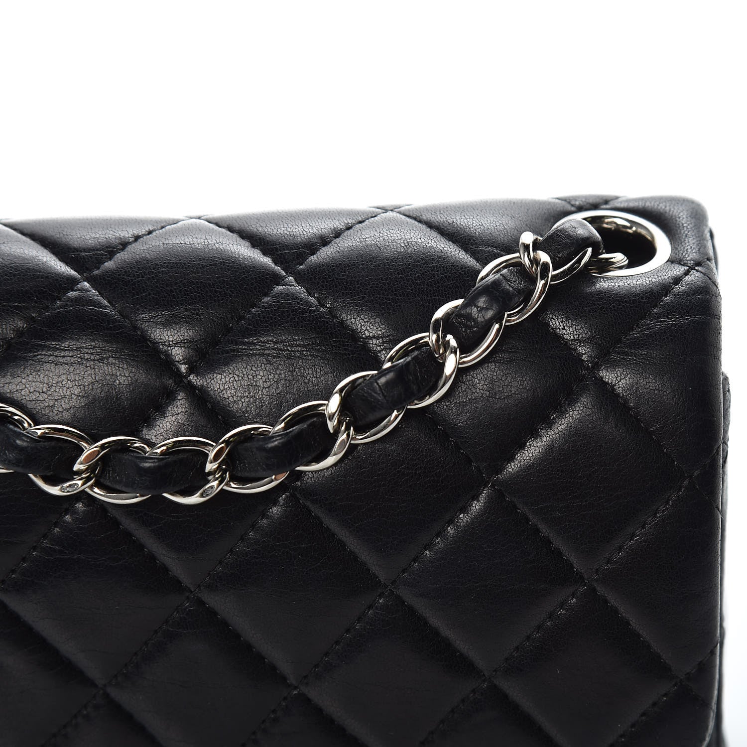 Chanel Lambskin Quilted Mini Square Flap Black 12 of 16