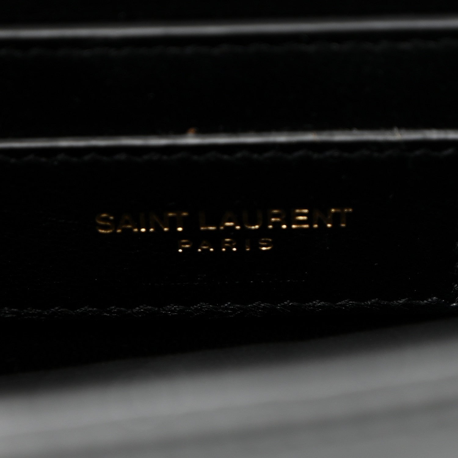 Saint Laurent Calfskin Crocodile Embossed Medium Classic Monogram Kate Tassel Satchel Black Black 6 of 9
