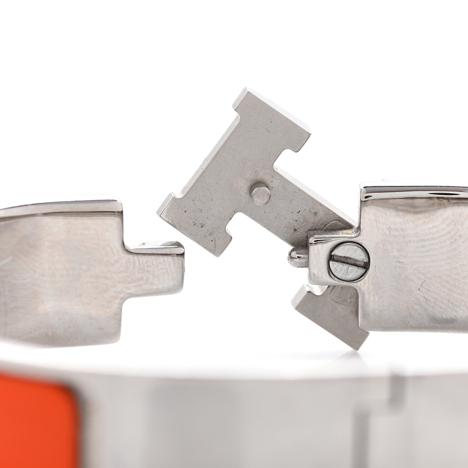 Hermes Enamel Narrow Clic Clac H Bracelet PM Orange 5 of 8