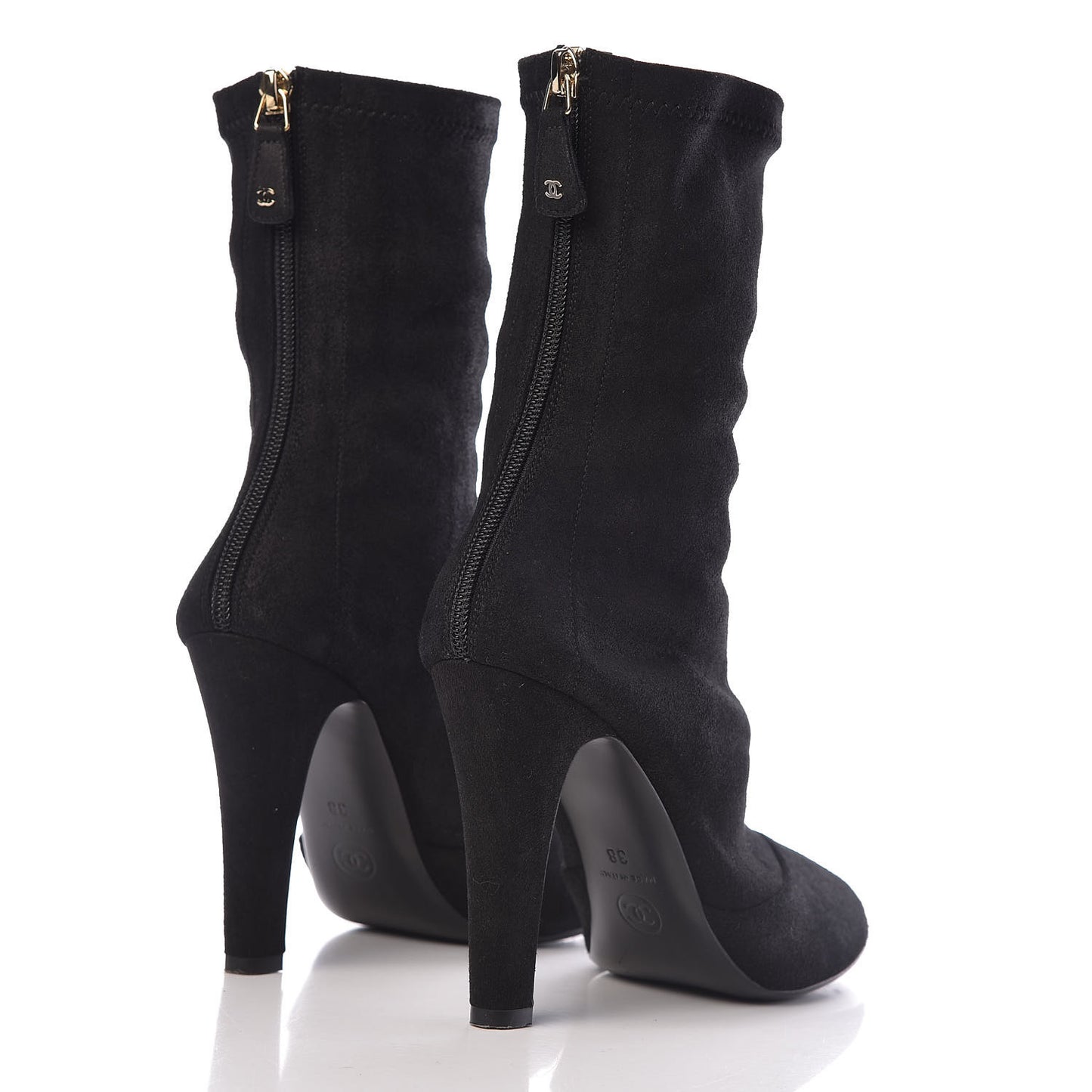 Suede Short Boots 38 Black