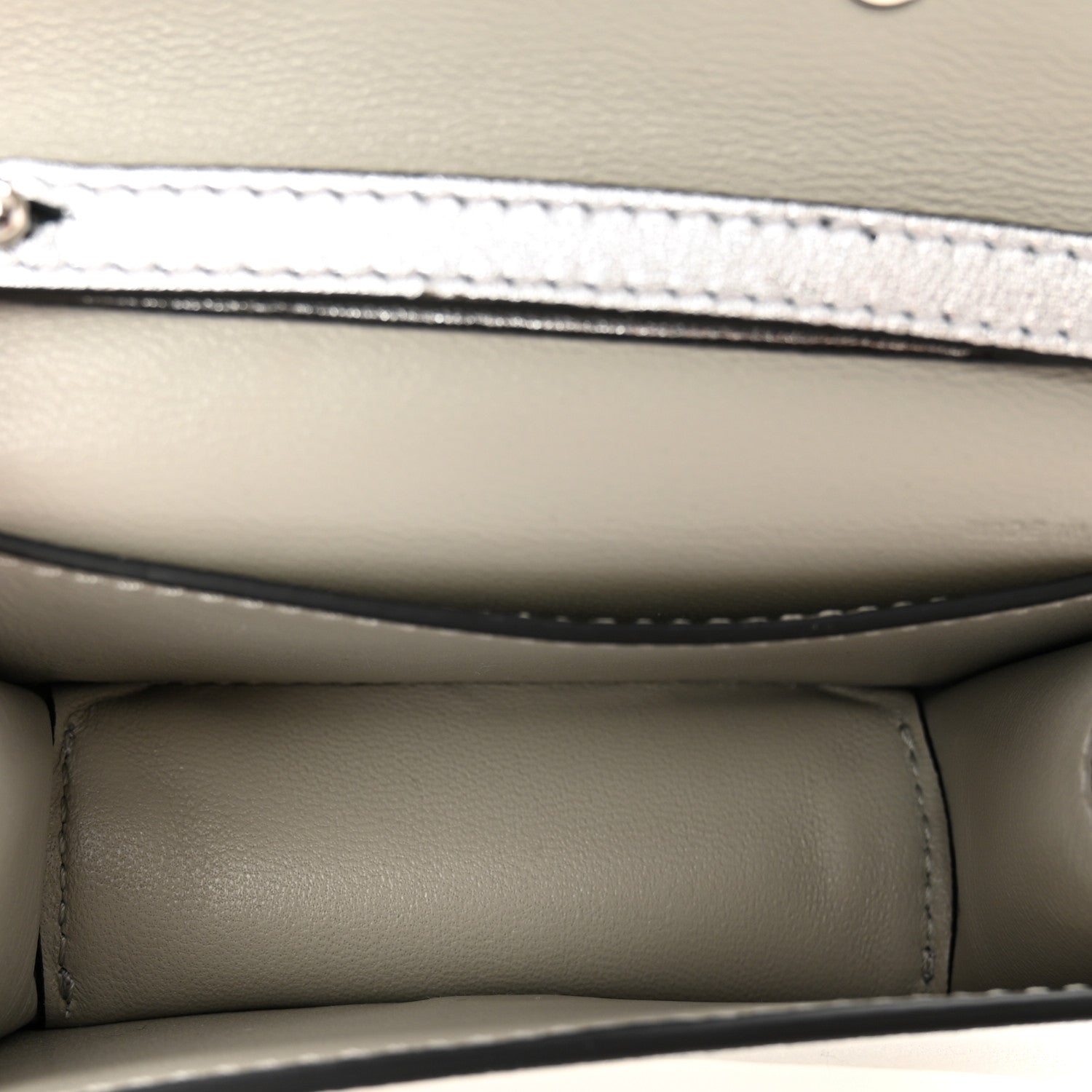 Valentino Garavani Laminated Calfskin Vlogo Micro Loco Shoulder Bag Silver 5 of 10