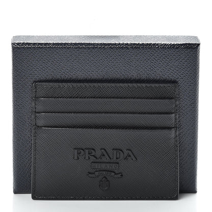 Prada Saffiano Shine Monochrome Card Holder Black 9 of 9