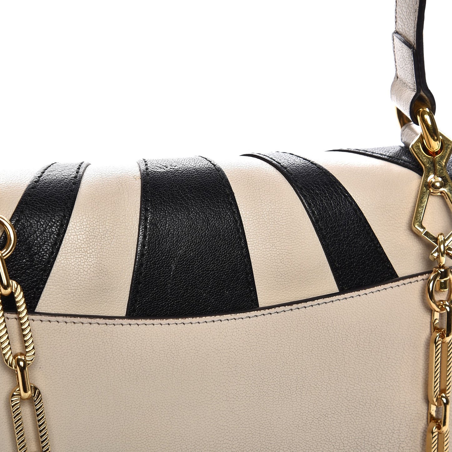 Calfskin Osiride Future Top Handle Bag Mystic White Hibiscus Red Black