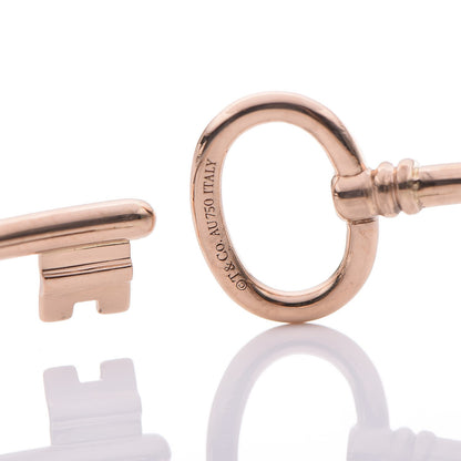 Tiffany 18K Rose Gold Keys Wire Bracelet 6 of 7