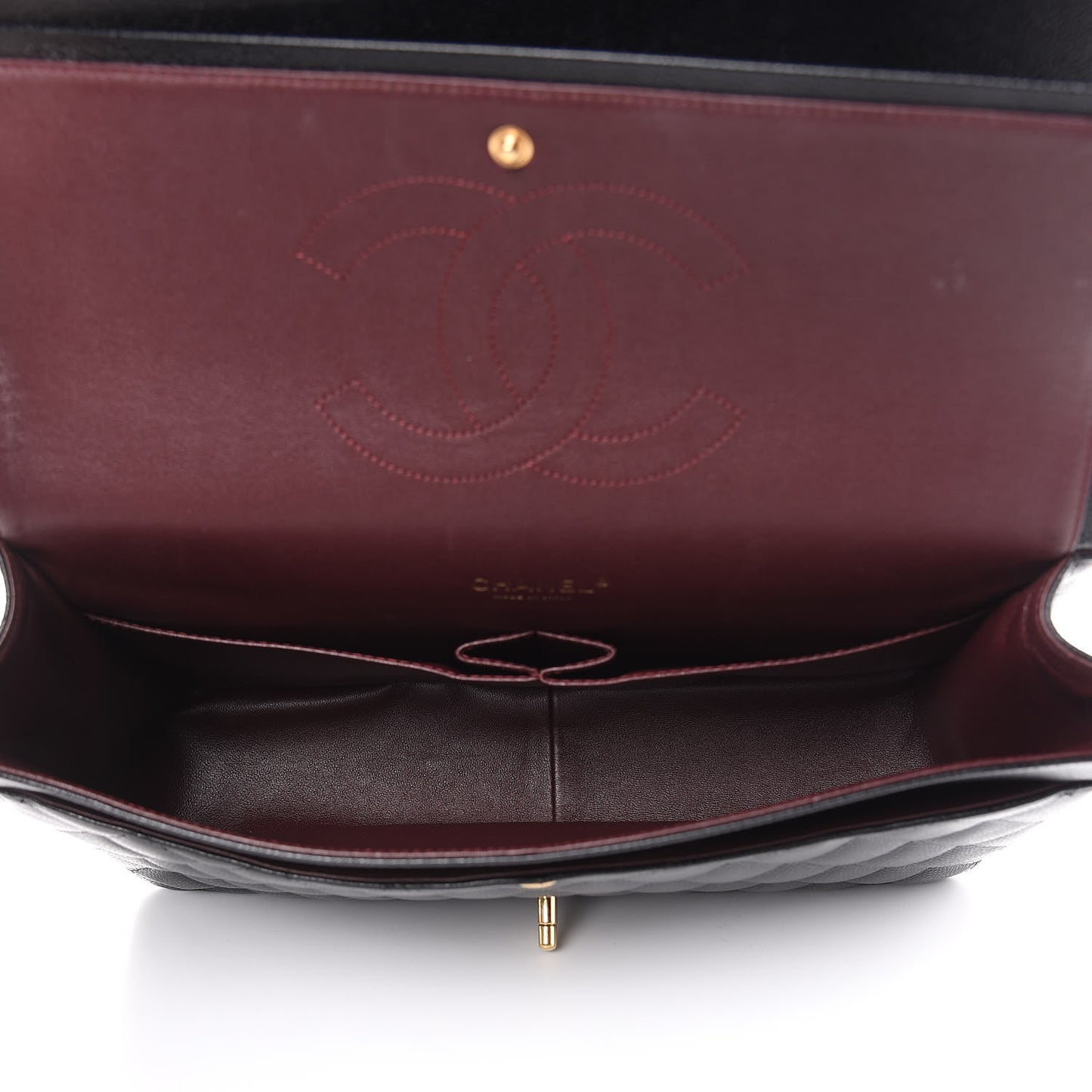 Caviar Quilted Maxi Double Flap Black