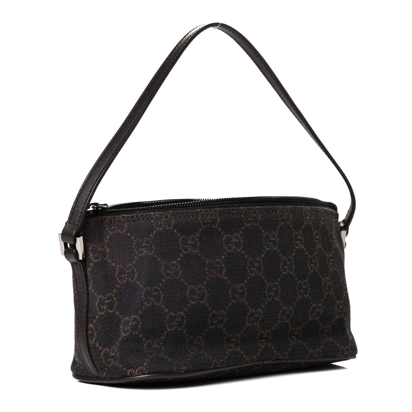 Denim Monogram Boat Pochette Dark Brown