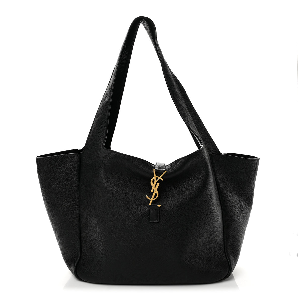 Saint Laurent Grained Deerskin Bea Tote Black 1 of 14
