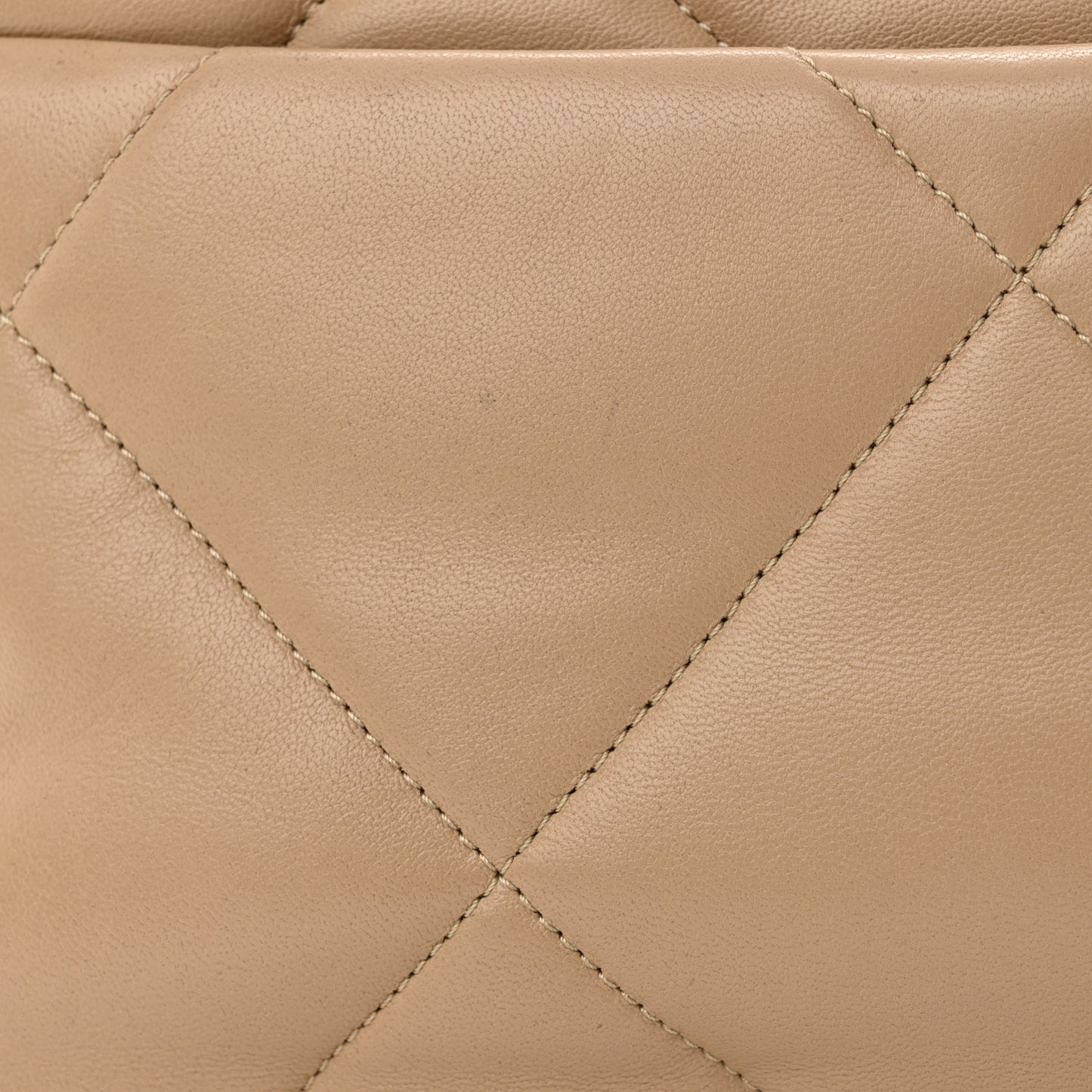 Lambskin Quilted Medium Chanel 19 Flap Dark Beige