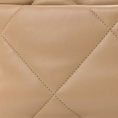 Chanel Lambskin Quilted Medium Chanel 19 Flap Dark Beige 12 of 12
