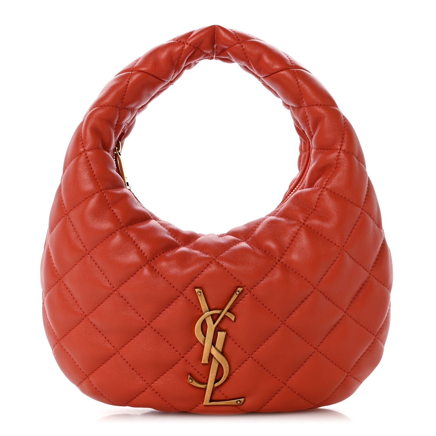 Saint Laurent Lambskin Quilted Icarino Bag Coral 1 of 10