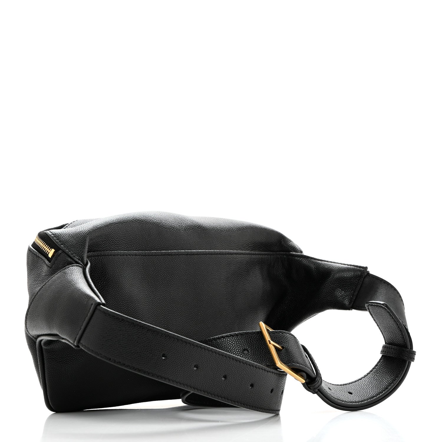 Saint Laurent Grain De Poudre Monogram Belt Bag Black 2 of 10