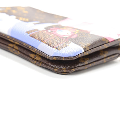 Louis Vuitton Monogram 2019 Christmas Animation Double Zip Pochette 7 of 9