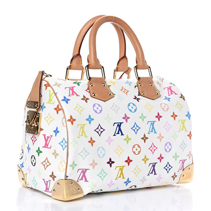 Louis Vuitton Monogram Multicolor Speedy 30 White 3 of 13