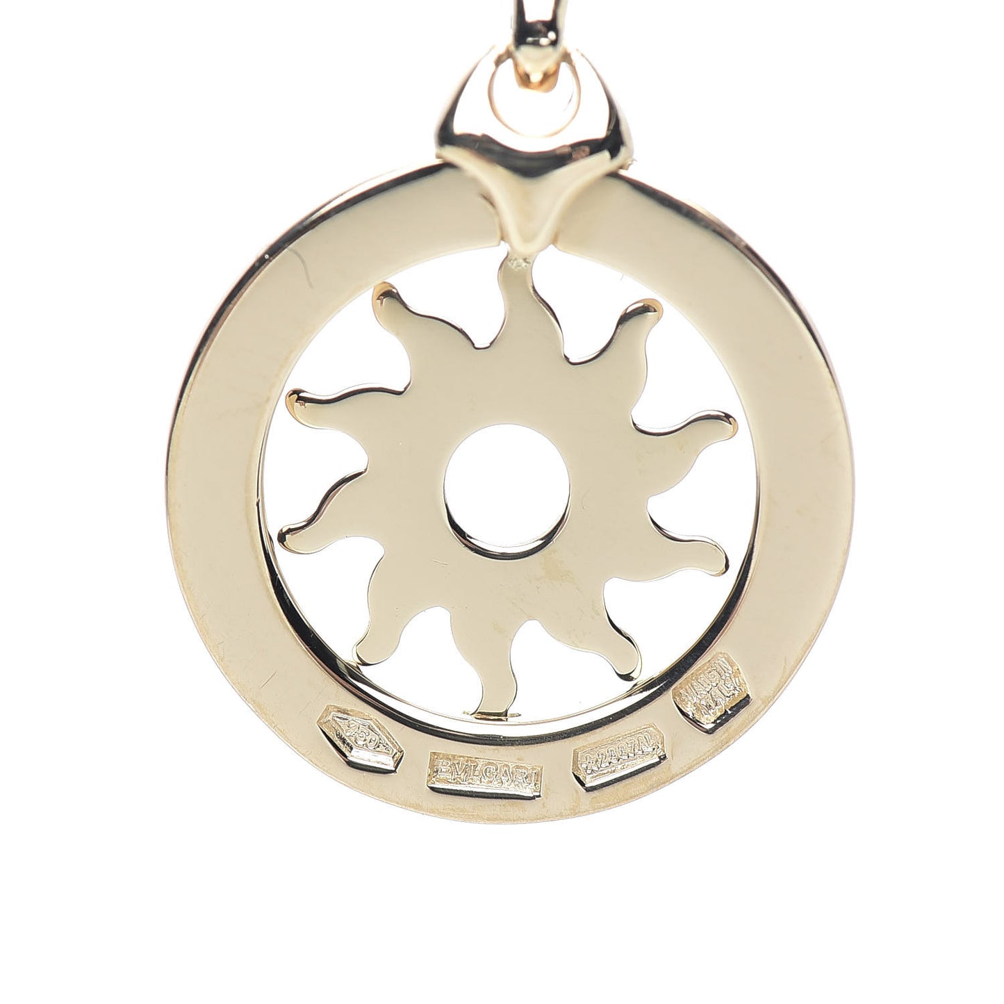 18K Yellow Gold Tondo Sole Charm Pendant