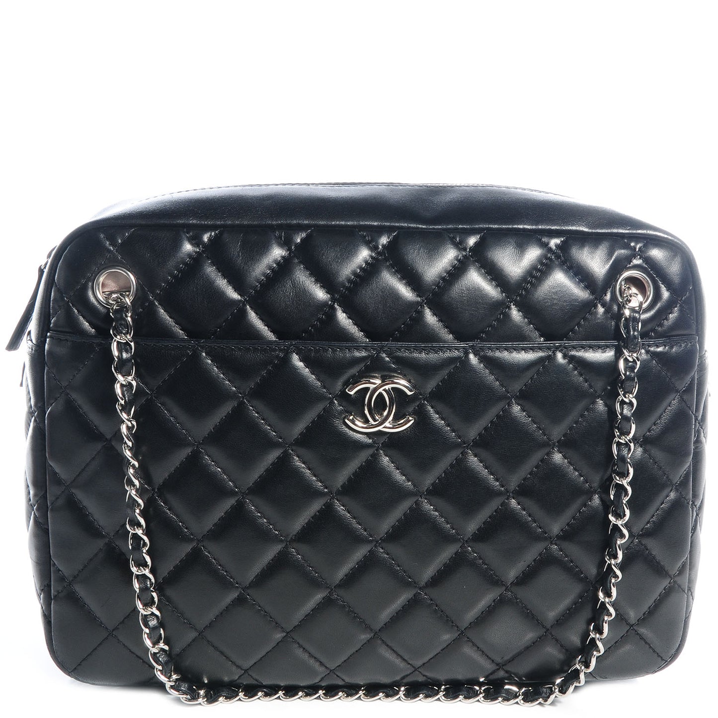 Lambskin Large Camera Case Black