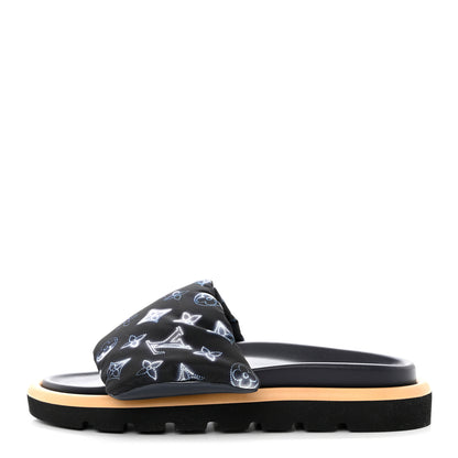 Louis Vuitton Nylon Monogram Womens Pool Pillow Comfort Mules 40 Navy Blue 1 of 8