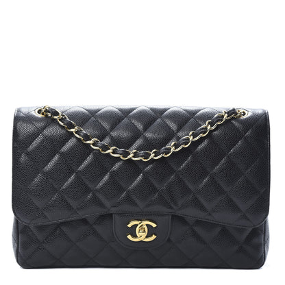 Chanel Caviar Quilted Jumbo Double Flap Black 1 of 10