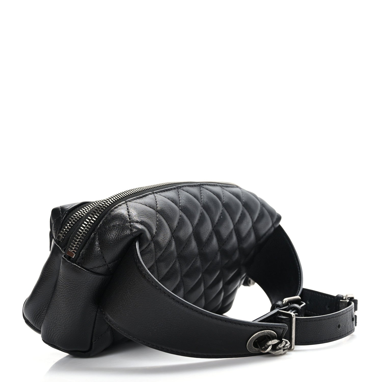 Chanel Calfskin Quilted Waist Bag Black 3 of 9