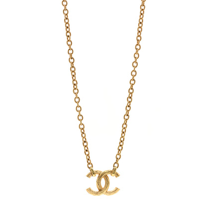 Chanel Metal Quilted CC Necklace Gold 1 of 5