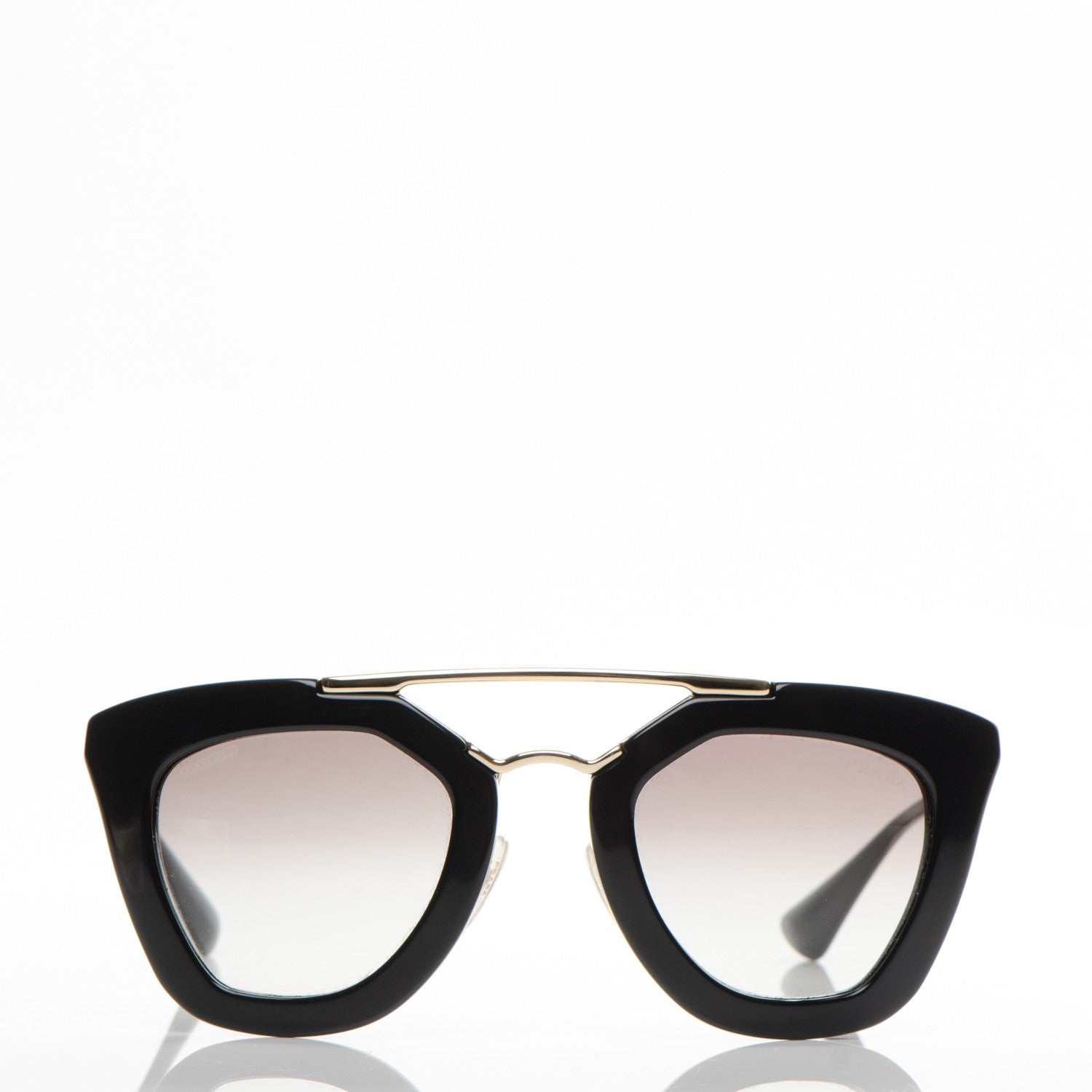 Prada Acetate Cinema Sunglasses SPR 09Q Black 2 of 6