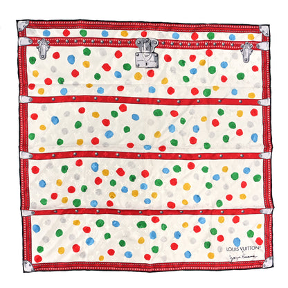 Louis Vuitton LV X YK Silk Monogram Dots Scarf 90 White 1 of 4