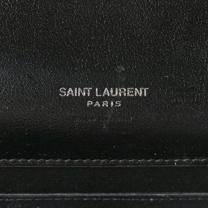 Saint Laurent Smooth Calfskin Studded Cassandre Flap Pouch Black 5 of 9