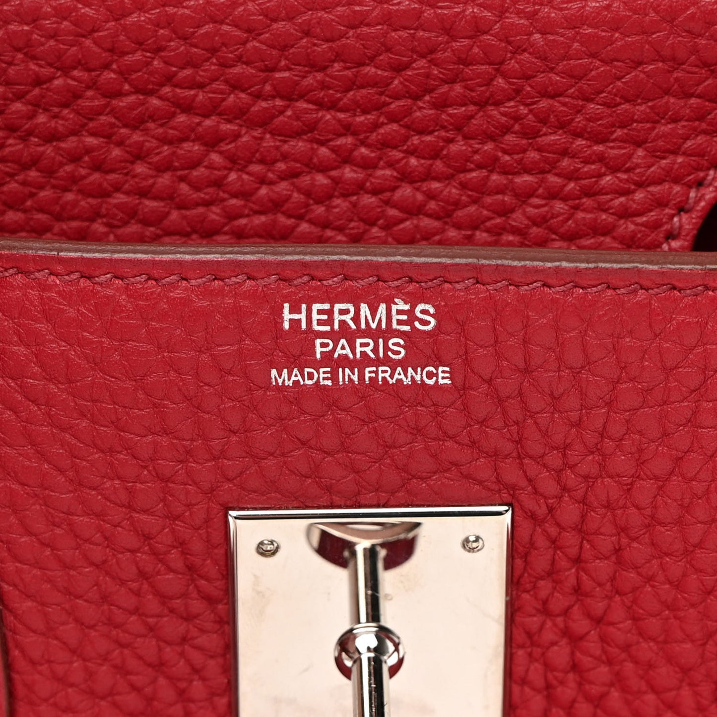 Taurillon Clemence Birkin 30 Rouge Garance