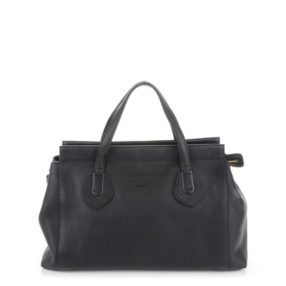 Gucci Pebbled Calfskin Large Lady Tassel Top Handle Bag Black 1 of 7