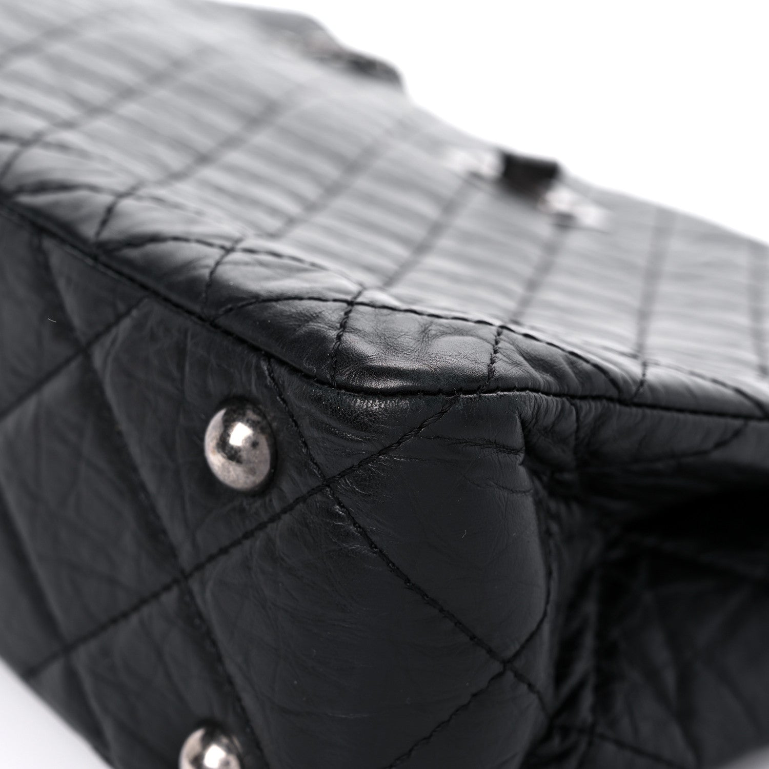 Chanel Aged Calfskin Reissue 2.55 Tote Black 6 of 12