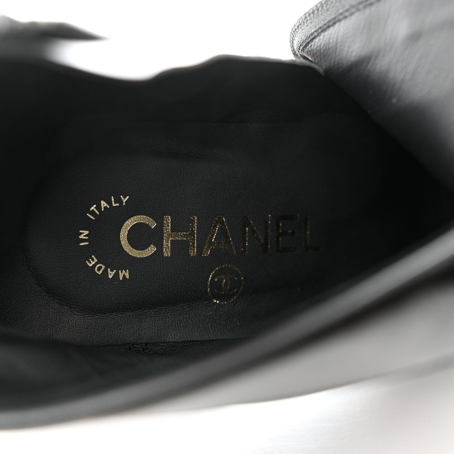 Chanel Goatskin Pearl Cap Toe Boots 36.5 Black 7 of 9