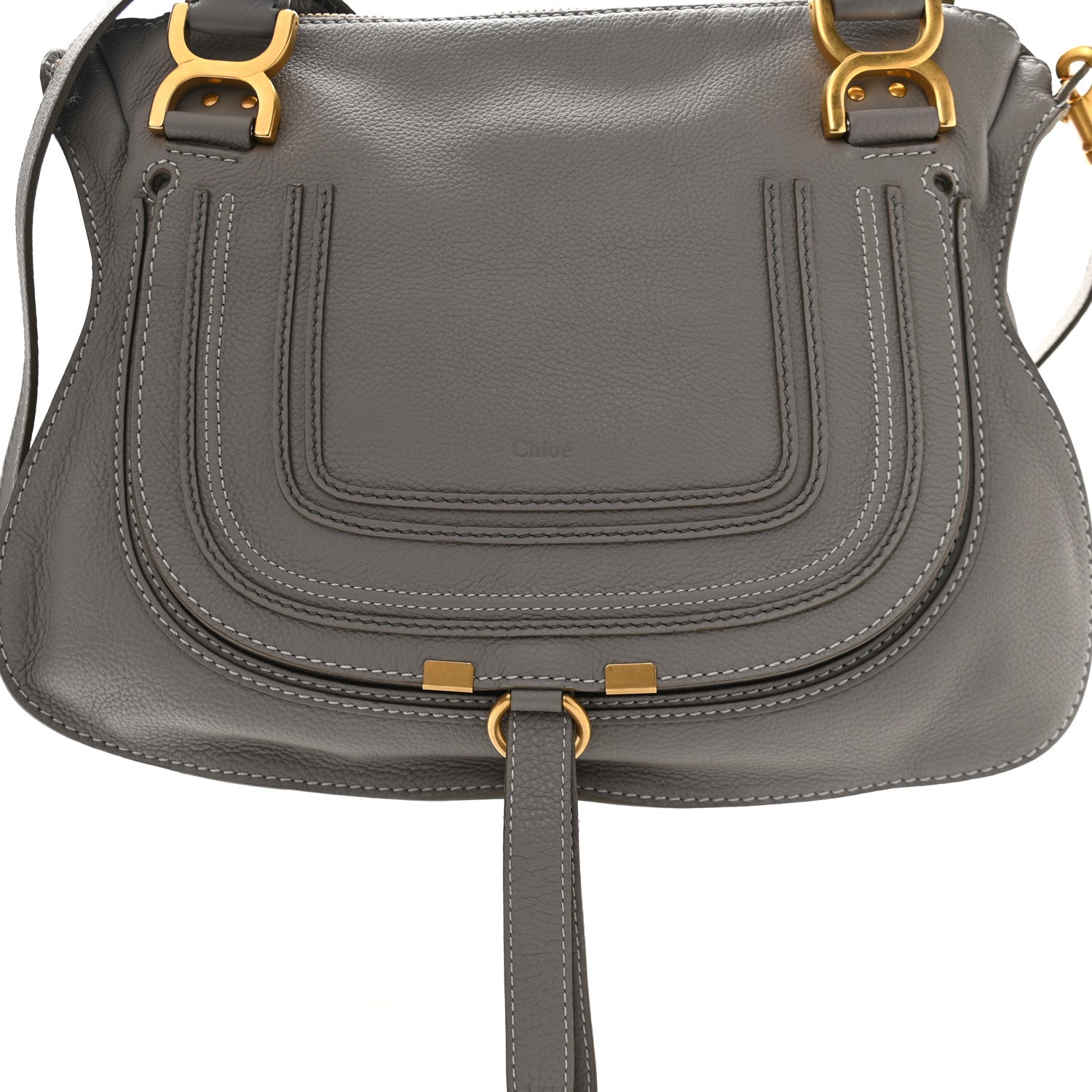 Chloe Calfskin Medium Marcie Satchel Cashmere Grey 8 of 10