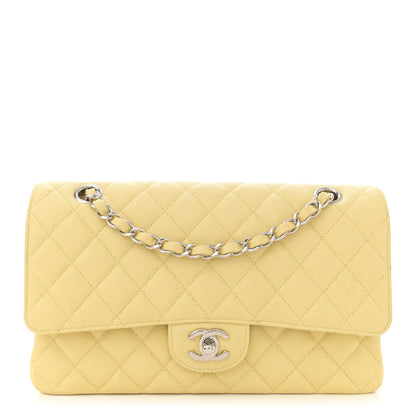 Chanel Caviar Quilted Medium Double Flap Light Yellow 1 of 12