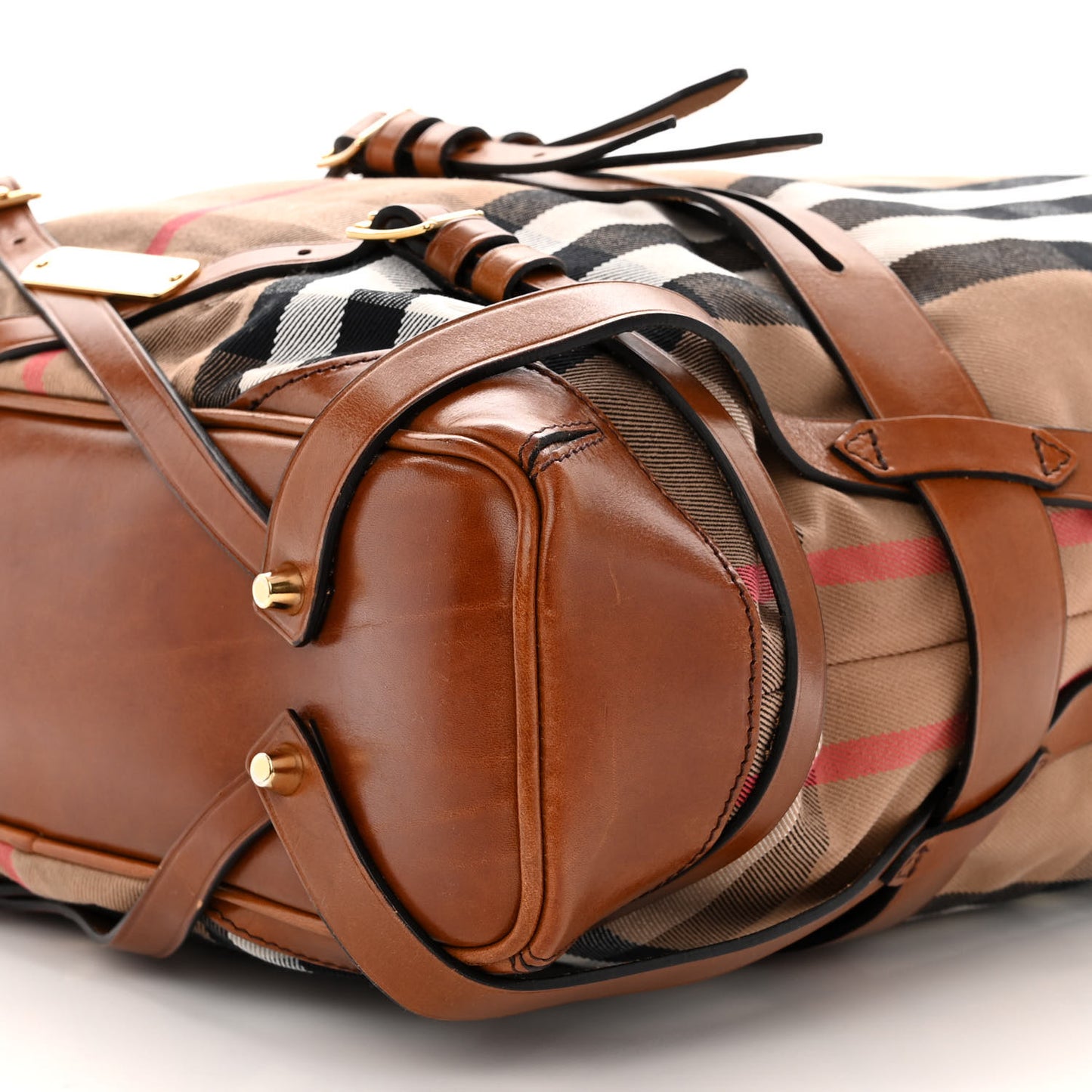 House Check Bridle Calfskin Medium Gosford Hobo Dark Tan