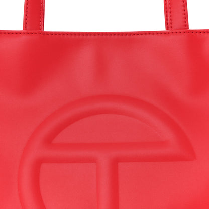 Telfar Vegan Leather Medium Shopping Bag Red 8 of 14