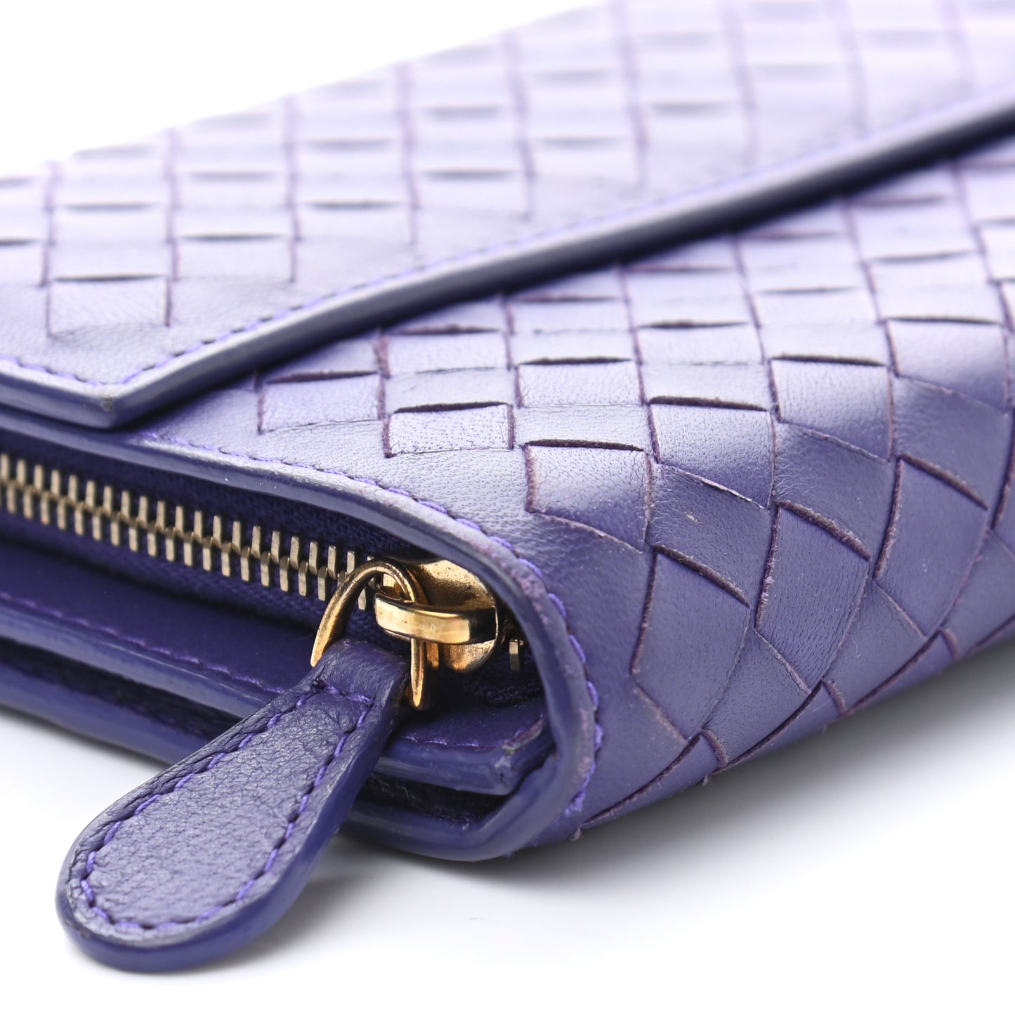 Nappa Intrecciato Continental Wallet Anemone