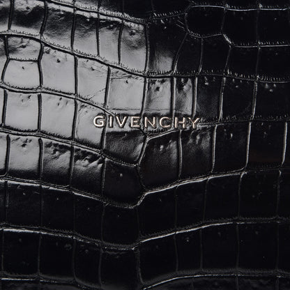 Givenchy Calfskin Crocodile Embossed Medium Pandora Black 8 of 13