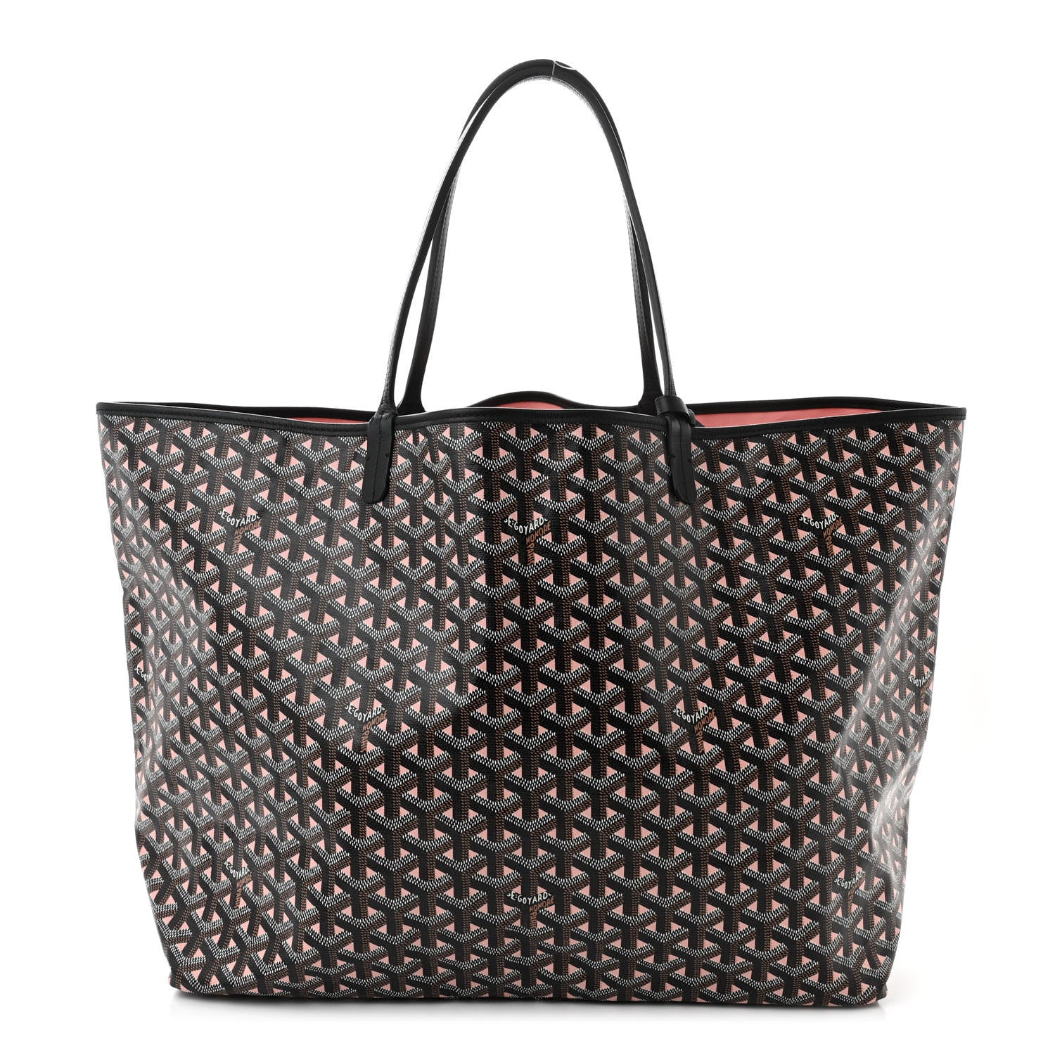 Goyard Goyardine Saint Louis Claire Voie GM Black Pink 1 of 11