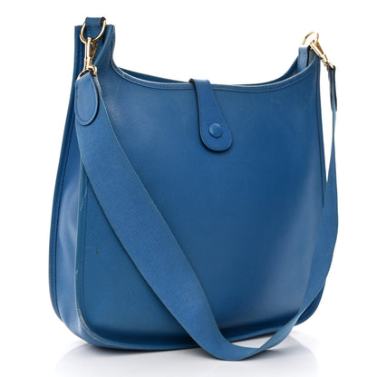 Hermes Courchevel Evelyne GM Bleu France 3 of 12