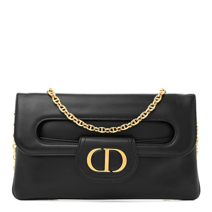 Christian Dior Smooth Calfskin Medium Diordouble Chain Bag Black 1 of 12