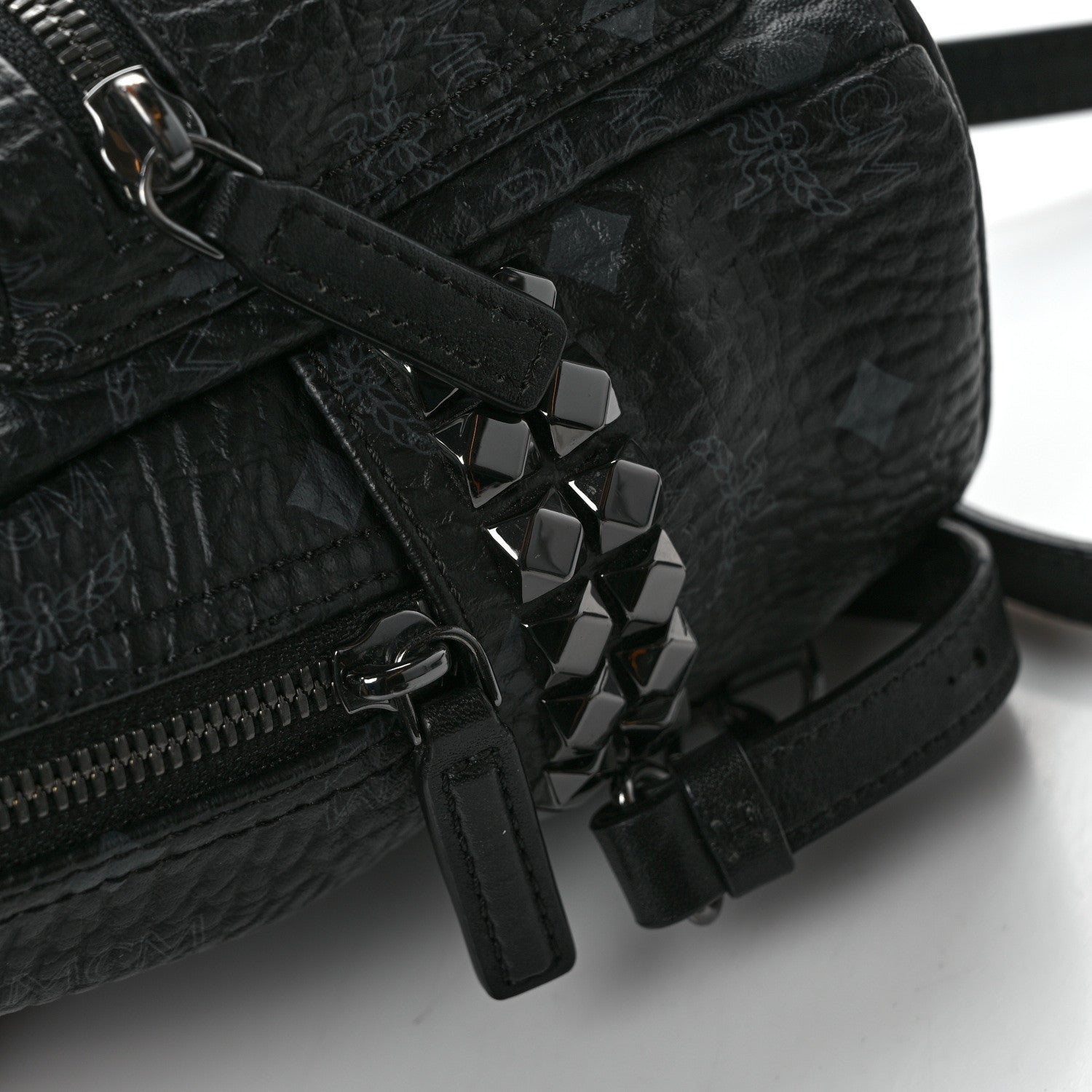 MCM Visetos Side Stud X-Mini Stark Bebe Boo Backpack Black 12 of 12