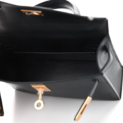 Hermes Epsom Mini Kelly Sellier 20 Black 5 of 9