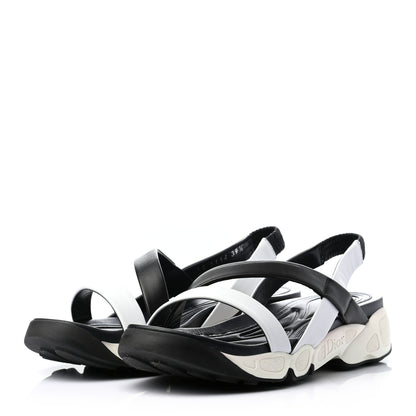 Christian Dior Lambskin Dior Pulse Sandals 39.5 Black Marine 3 of 8