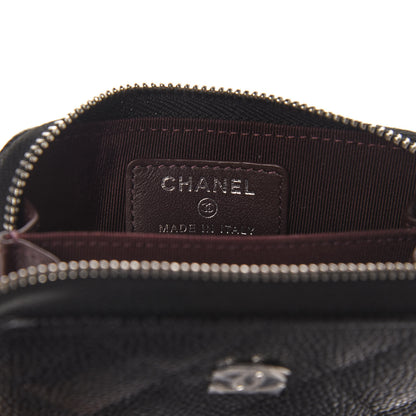 Chanel Caviar Quilted Zip Coin Purse Black 6 of 7