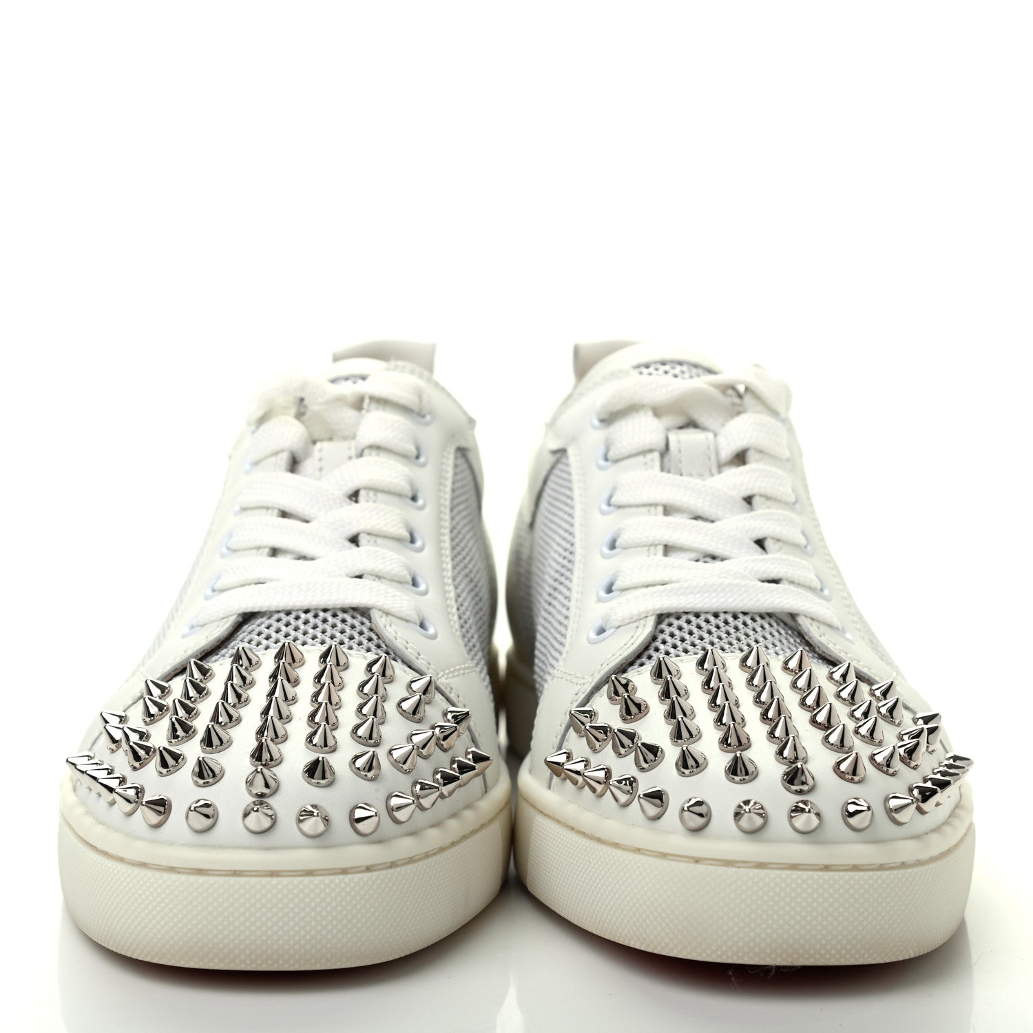 Christian Louboutin Nappa Spikes Womens Vieira Flat Sneakers 41 Latte Light Gold 2 of 11