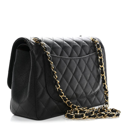 Chanel Caviar Quilted Jumbo Double Flap Black 3 of 11