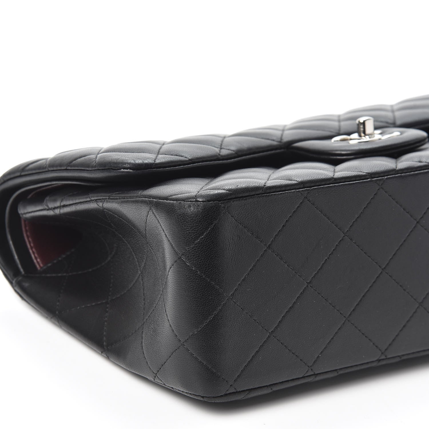 Chanel Lambskin Quilted Jumbo Double Flap Black 5 of 9