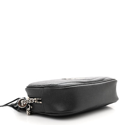 Saint Laurent Grain De Poudre Matelasse Monogram Mini Lou Camera Bag Black 4 of 11