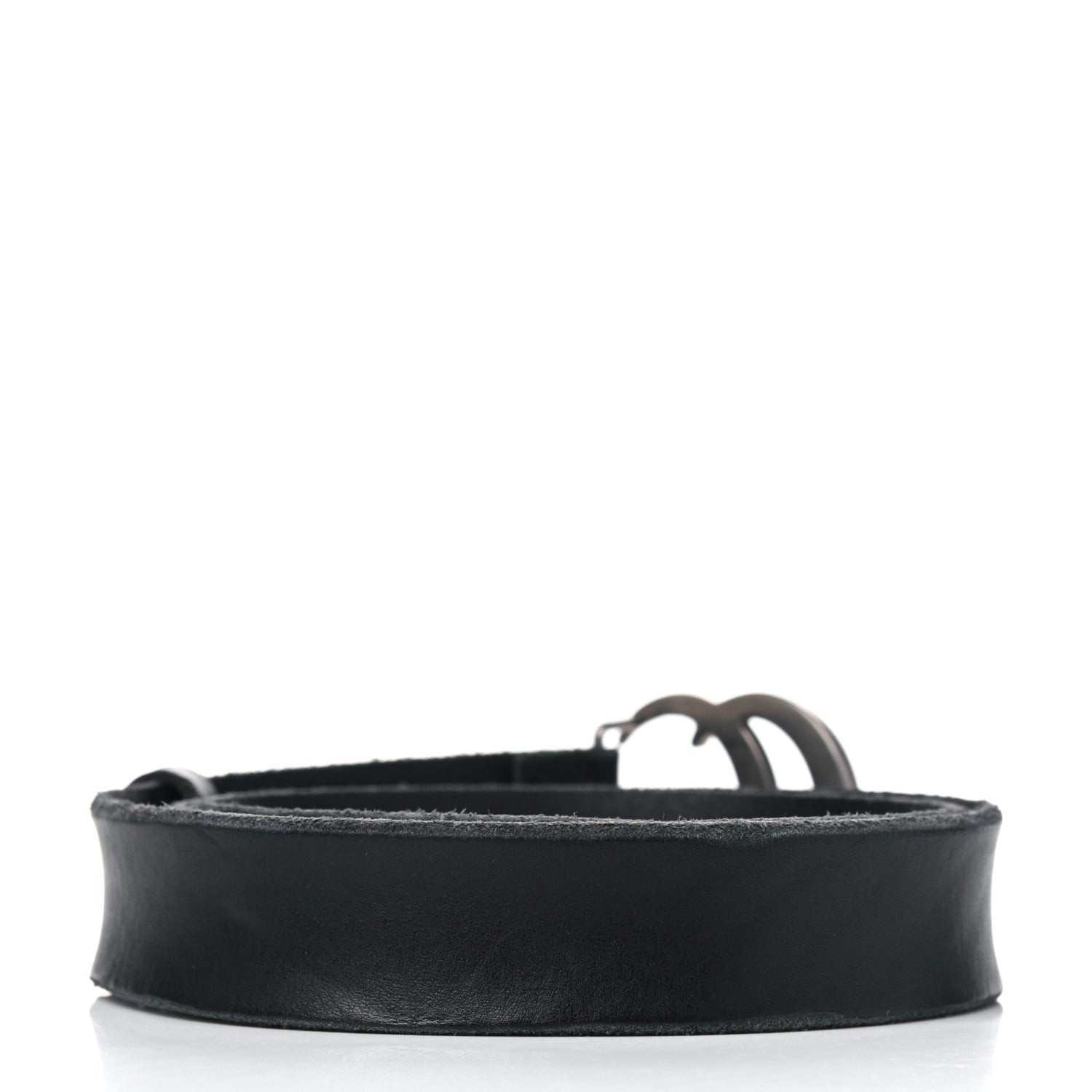 Gucci Cuoio Toscano Nickel Double G 30mm Belt 95 38 Black 2 of 5