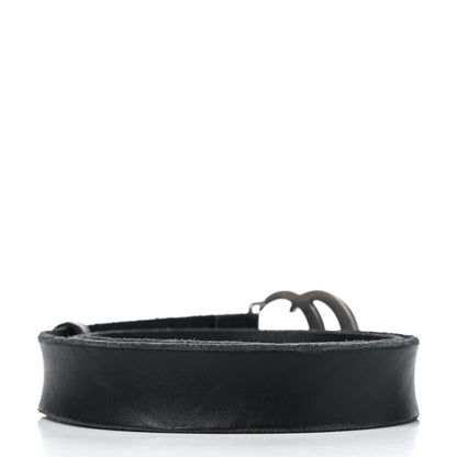 Gucci Cuoio Toscano Nickel Double G 30mm Belt 95 38 Black 2 of 5